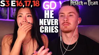This is PEAK ANIME... | Attack on Titan Reaction S3 Ep 16,17,18