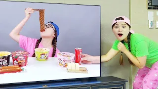 火のスパイシーヌードルトッポッキ食べる音ドナ