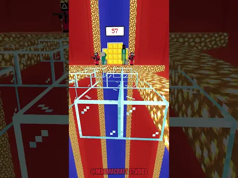Who do you think will win in the GLASS BRIDGE game of SQUID GAME? #minecraft #funnyshorts