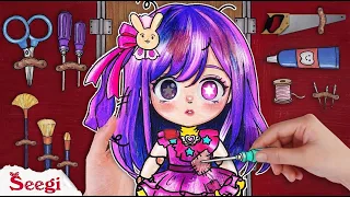 [🐾paper dolls🐾] How to Fix OSHI NO KO AI Hoshino? | Doll Makeover | DIY Arts & Paper Crafts