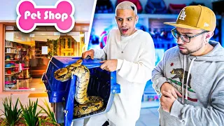LEVEI MINHA COBRA NO PETSHOP PARA TOMAR BANHO