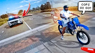 COPS GET OUT THE CAR TO CHASE US ! | BRAAP VLOGS