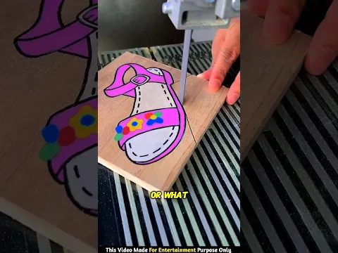 A Poor Father Made A Slipper Painting For His Daughter 🥵🎨 #shorts #painting #woodworking #shortsfeed