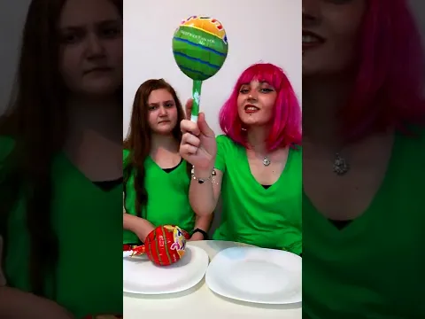 Green vs Red with Sweets #shorts by BettyL Club and Laura Vrabie