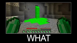 Minecraft Wait What meme part 2 (Emerald lava)
