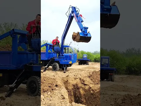Four different types of truck digging P-3908