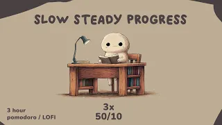 3 HOUR Focus Session | Pomodoro | Lofi Reading Study | 50/10 Timer