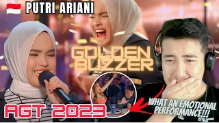 [REACTION] 🇮🇩 Putri Ariani receives the GOLDEN BUZZER from Simon Cowell | Auditions | AGT 2023