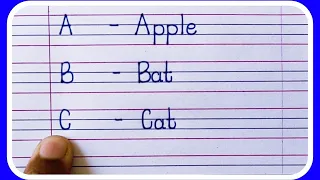 A for apple b for ball/A for apple with spelling/Write abcd to z Alphabets with Sounds