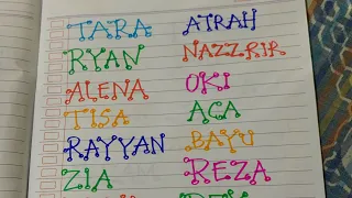 Tulis Nama Indah Kalian di Sini