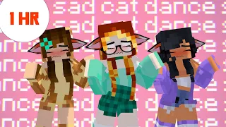 [1 HOUR] SAD CAT DANCE / KIM 💚💚💚 APHMAU 💜💜💜 MAC 💛💛💛 / MINECRAFT ANIMATION