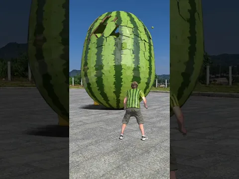 大西瓜球球散落 #特效 #視覺震撼 #解壓 #視覺衝擊