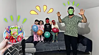 AFACAN4KARDEŞ BALONLAR SİHİRLİ!! SAKIN PATLATMA!! HULK GELDİ BAKIN NE YAPTI???