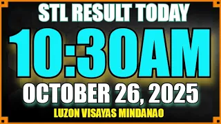 Stl Result Today [10:30am OCTOBER 26, 2025] | Lotto Result Today