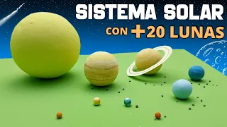 ¡Así luce el Sistema Solar a Escala! 🌞🪐 Con Planetas, Lunas y Colores Increíbles