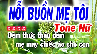 Karaoke Nỗi Buồn Mẹ Tôi Tone Nữ (Sol Thứ) Beat phối hay-  karaoke Tuyết Nhi