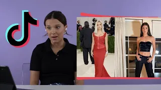 TikTok compitalion Millie Bobby Brown Reaction / Charli D'Amelio Addison Rae