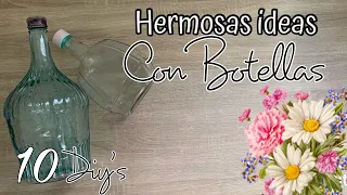 10 IDEAS recicladas para REGALAR O VENDER / Ideas con botellas recicla/ Diy home decor / Artesanato