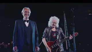 Brian May and Andrea Bocelli concert clip - Italy 2014