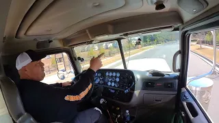 In cab view with Big Dad
