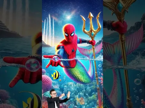 Flirting with the mermaid | Who is best? Spiderman vs Captain America vs Venom #shorts #spiderman