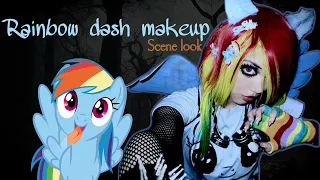 Rainbow dash makeup tutorial scene - maquillaje my little ponny | Nekoiats 