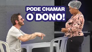 Chamei o DONO DO BAR pra reclamar da garçonete e fiz uma SURPRESA!