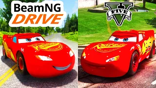 GTA 5 Lightning McQueen vs BeamNG Drive MCQUEEN - WHICH IS BEST?