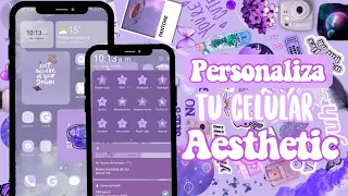 Personaliza tu android AESTHETIC 💜 PERSONALIZA TU CELULAR 🦄 2024💜
