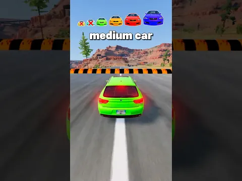 Big & Small Cars vs Big Speedbump - BeamNG.drive #beamngdrive #beamng #shorts #gaming