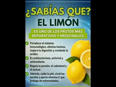 🌿🍋 BENEFICIOS DEL LIMÓN QUE MUCHOS DESCONOCEN