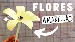 Cómo hacer  flores de  Papel  (FLORES AMARILLAS)