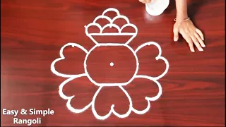 Sankranthi Muggulu 2023🌷5x3 dots Easy Pongal Pot Kolam🌷Bhogi Muggulu🌷Pongal special rangoli designs