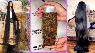 🌱 MEZCLA ESTO EN TU CHAMPÚ Y TU CABELLO NO PARARÁ DE CRECER! NO LO USES MUCHO!