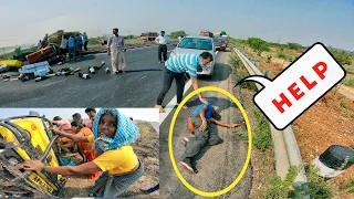 Insaan Bano 🙏 Madad karo - Highway Accident