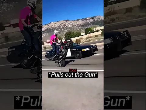 Cop Pulled a Gun After Wheelie 😳