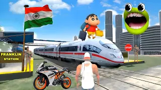 🎯 Franklin Ke City Me Shinchan Train Se Aaya ( Zombie Attack ) 💥🤯 || Indian Theft Auto Simulator ||