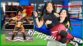 Stuntwomen try Rhea Ripley's RIPTIDE