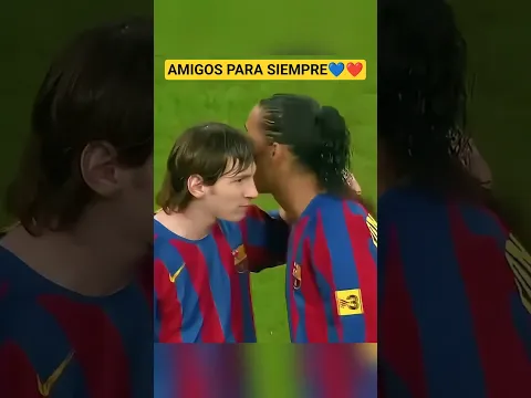 El AMOR DE RONALDINHO 🩵#sports #Messi