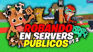 ROBANDO EN SERVIDORES PÚBLICOS DE STEAL A BRAINROT | PARTE 2