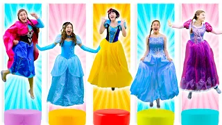CINCO PRINCESINHAS PULAVAM NO COLCHÃO 👸👸👸👸👸 Música da Mileninha