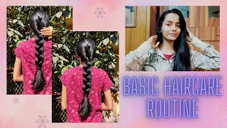 BASIC HAIRCARE ROUTINE✨| For Beginners | Everyone should follow this routine 🖤 #haircare #youtube