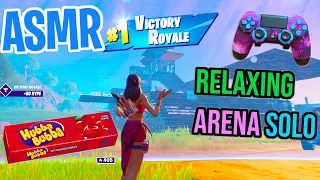 ASMR Fortnite 🤩 Relaxing Arena Solo Victory Royale Gum Chewing 🎮 Controller Sounds + Whispering 🎧