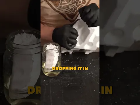 Watch this Eat Through Foam #science #scienceexperiment #experiment