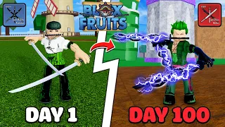 KienRic Tóm tắt 100 Ngày Trở thành Thợ Săn Hải Tặc ZORO trong Blox Fruits