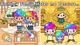Rainbow Family Hates Me Because Of My Golden Hair 😭💔😏 | Toca Life Story | Sad Story | Toca Boca