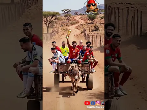 يامال يحتفل بكأس العالم رفقة ميسي ورونالدو ومبابي في لقطة كوميدية خيالية 😂🏆