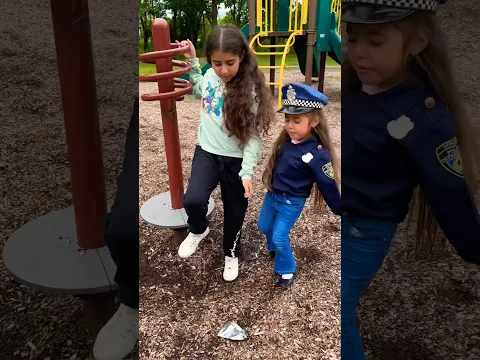 No littering 🚯 Pretend Play Police #kidsplay #environment #goodhabits #cartoon