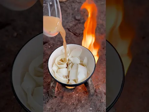 Single mom show wash hands to save soap in forest #camping #bushcraft #outdoors #lifehacks