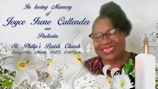 THE FUNERAL SERVICE OF JOYCE IRENE CALLENDER nee PUCKERIN